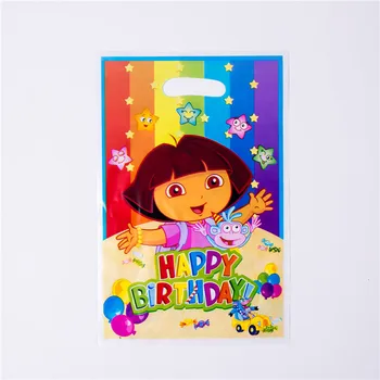 Dora Explorer temą vaikų vienkartiniai šalies stalo gimtadienio apdailos staltiesė popierinius puodelius ir lėkštutes baby shower