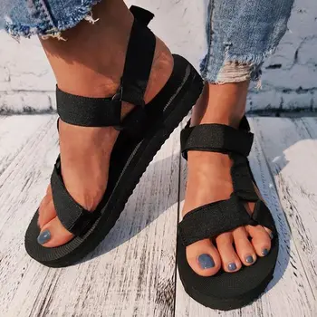 DORATASIA INS moterų magija juosta butas sandalai atidaryti tne velcrp patogūs moteriški sandalai platforma naujos prekės ženklo mados vasaros bateliai moteris