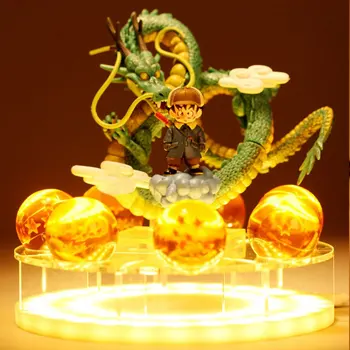 Dragon Ball Lempos Shenlong Veiksmų Skaičius, Shenron DBZ Super Gokas Led Nakties Šviesos Shenlong Anime Statulėlės Dovanų Kolekcija