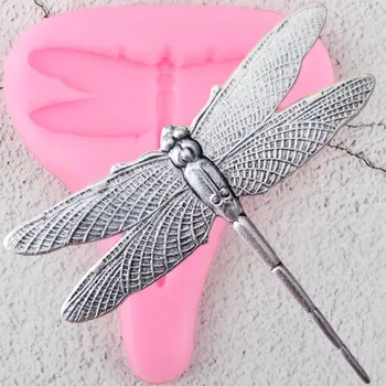 Dragonfly Silikono Formų Minkštas Tortas Dekoravimo Priemonės Sugarcraft Cupcake Topper Saldainiai Polimero Molis Šokolado Gumpaste Liejimo Formos