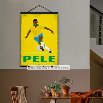 Drobė Futbolo legenda Pele art Nuotraukų, Namų Dekoravimas Paveikslų, Plakatų HD Spaudinių Sienos Meno Modulinės Kambarį Įrėminti