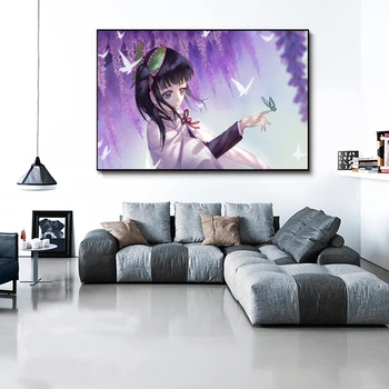 Drobė, Tapyba HD Spaudinių Sienos Meno Modulinės Anime Demon Slayer Plakatas Tsuyuri Kanawo Nuotraukas Šiuolaikinio Gyvenimo Kambario, Namų Dekoro Rėmelį