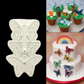 Drugelio Formos Silikono Sugarcraft Pelėsių, Minkštas Tortas Dekoravimo Priemonės Bakeware