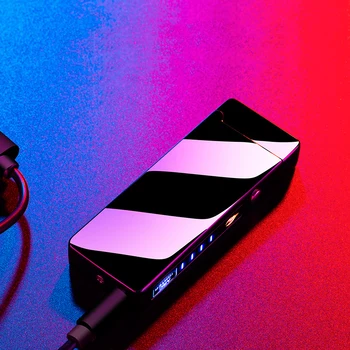 Dual LANKO Elektros Lengvesni USB Įkraunama Plazmos Cigarečių Degiklio Rūkyti Vėjo Flameless Prabangos Elektros Lengvesni