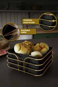 Duonos Krepšelio Universalios Metalinės Dėžutės Aukso Nerūdijančio Virtuvės Maisto Saugojimo Konteineris Elementus Tortas Stovi Organizatorius Kichen Turkijos Padarė