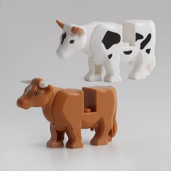 Duplo Gyvūnų Serijos Nustatyti Ūkių Pieno Karvė Didelis Dydis Statybinių Blokų Montavimas Priedai Mielas Karvių Kūdikių Švietimo Žaislai