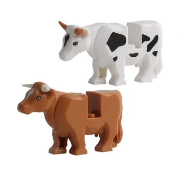 Duplo Gyvūnų Serijos Nustatyti Ūkių Pieno Karvė Didelis Dydis Statybinių Blokų Montavimas Priedai Mielas Karvių Kūdikių Švietimo Žaislai