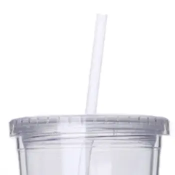 Dvigubo sluoksnio plastiko anti-plikymo vertus šiaudų taurės Premium Klasės Akrilo Dvigubo Sienelėmis plauti Indaplovėje Universalus