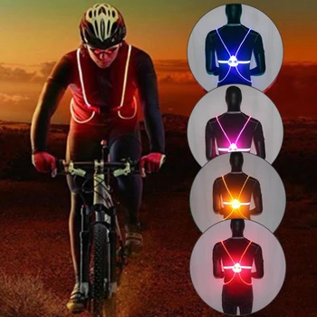 Dviračių Nuoma Vest LED Belaidžio Saugos Posūkio Signalo Lemputė Liemenės Dviračiu Naktį Įspėjimo Pagrindiniai Šviesos chaleco ciclismo