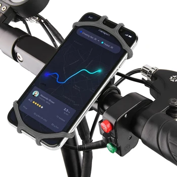 Dviračių Telefono Turėtojas Motociklo Silikoninis IPhone 12 11 Pro Max 7 8 Plus X Xr Xs Mobiliojo Telefono Stovas Dviratį GPS Segtuko Greitai Mount