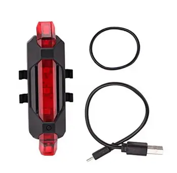 Dviračių Žibintai Įkraunamas USB LED Dviratį Dviračiu Uodega Raudona Šviesa Dviračių Atgal Multi LED Spalva MUMS Dviračių Priedų
