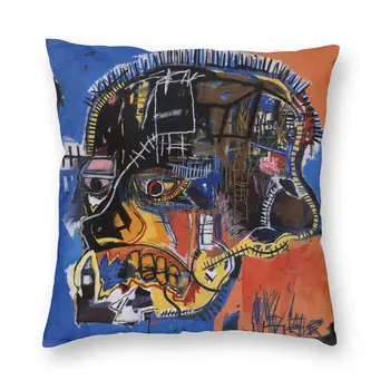 Dvivietė Pagalvėlė Padengti dvipusės Spausdinti Jean Michel Basquiat Meno Grindų Pagalvės užvalkalą už Kambarį Mados Užvalkalas Apdaila