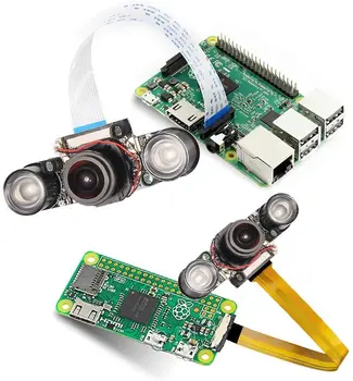 Dėl Aviečių Pi 4 B vaizdo Kamera Plataus Kampo 175 Laipsnių Naktinio Matymo Modulis 5MP OV5647 Vaizdo Kamera, Built - in IR-Cut Automatiškai