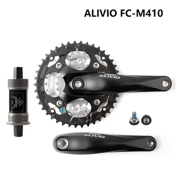 Dėl Shimano ALIVIO FC-M410 mtb kalnų dviračių suku 24 greitis hollowtech crankset 170mm 42T chainwheel BB73 13mm Dviračių Dalys