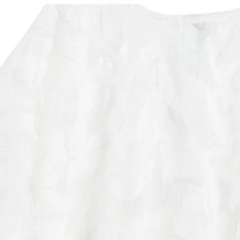[EAM] Moterys, Balta didelio Dydžio, Netaisyklingos Nėrinių Atsitiktinis marškinėliai Naujas Apvalios Kaklo trumpomis Rankovėmis Mados Banga Pavasario Vasaros 2021 1DD7174
