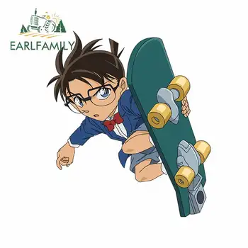 EARLFAMILY 13cm x 11,4 cm Detective Conan Motociklo Automobilių Lipdukai Anime Decal Vandeniui Sąkandis Įbrėžimams JDM SEDANAS RV