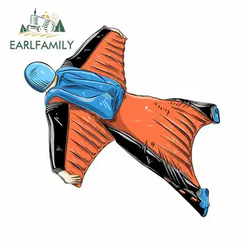 EARLFAMILY 13cm x 12.9 cm Ranka pieštas Eskizas Wingsuit Asmenybės Kūrybos Automobilių Lipdukai Grafiti Lipdukas 3D VAN Decal