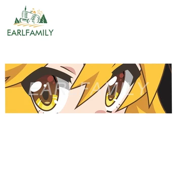 EARLFAMILY 15 cm x 4.5 cm Anime Senko Žvilgtelėti Mergina Akių Slap Vinilo Decal JDM Šalmas Langą Bamperis Automobilių Lipdukai Animacinių filmų Grafika