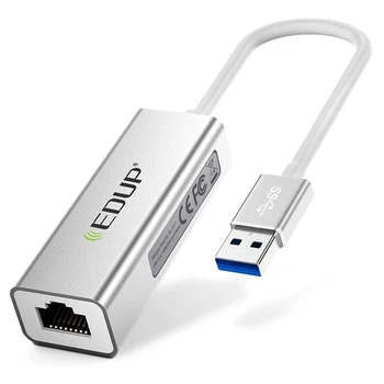 EDUP USB Ethernet Adapter,Nešiojamas USB 3.0 10/100/1000 Gigabit Ethernet RJ45 LAN Tinklo plokštė