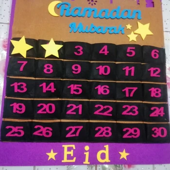 Eid Mubarakas Manė, Kalendorius Ramadanas 30 Dienų Atgalinės Atskaitos Kalendorius Su Saldainių Kišenės Vaikams Dovanos Ramadanas Šalies Namų Dekoro