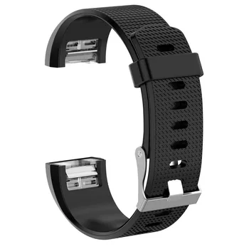 EiEuuk Minkšto Silikono Gelio Pakeitimo Apyrankės Žiūrėti juosta Dirželiai Fitbit Mokestis 2 Smartwatch