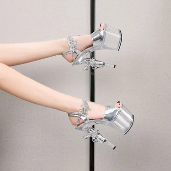 Elegantiškas Naujojo Šalies aukštakulnį Lauko Kulniukai, Avalynė Moterims, batai Striptizo Plius Dydis Moterų Sandalai A359