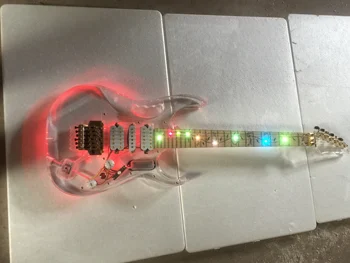 Elektrinė gitara / spalvinga šviesos + kelių spalvų šviesos konversija LED šviesos aukštos klasės dvigubas purtyti vibrato Gitara / Kinija Elektros