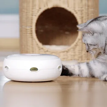 Elektros katė žaislas plunksnų smart funny cat stick Dantį crazy žaisti disko kačių gaudyti pelę spurgos automatic turntable žaislas katė