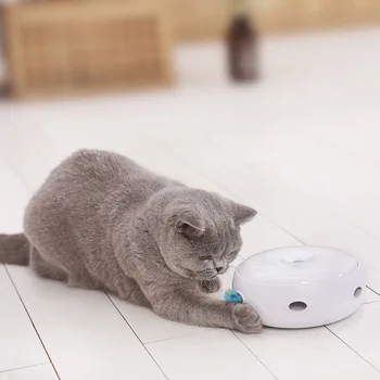Elektros katė žaislas plunksnų smart funny cat stick Dantį crazy žaisti disko kačių gaudyti pelę spurgos automatic turntable žaislas katė
