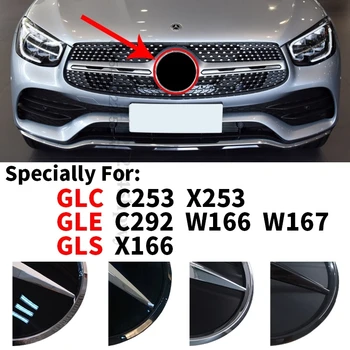 Emblema Logotipas Mercedes Benz GLC X253 C253 GLE W166 C292 W167 GLS X166-2020 M. Priekinės Grotelės Ženklelis Grotelės Insignia Priedai