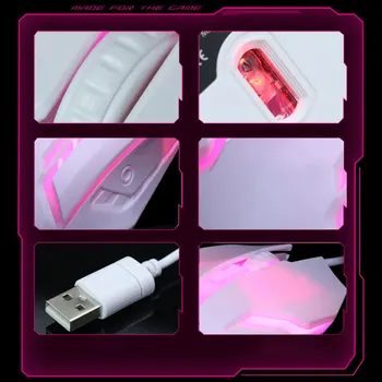 Ergonomiškas Laidinio Žaidimų Pelės Mygtuką, LED 2000 DPI, USB Kompiuterio Pelė Su Apšvietimu Nešiojamas PC Gamer Pelė S1 Silent Mause Naujas