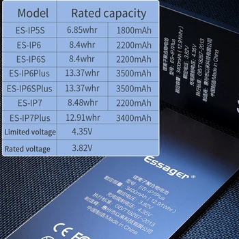 Essager Bateriją, Skirta iPhone 6 5S 6S 5C 7 8 Plus X Xs Max Xr 11 11pro 11promax iphone12 12mini 12pro 12promax Originalios baterijos