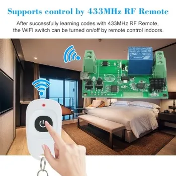 EWeLink Wifi Jungiklis Wireless Wifi Relės Modulis RF 433MHz Nuotolinis Jungiklis 5V Android/IOS APP Kontroliuoti Smart Home