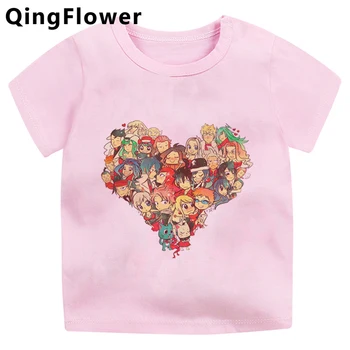 Fairy Tail berniukams, vaikų, paauglių marškinėliai kawaii e mergina dizaineris anime abbigliamento bambina t shirt girls