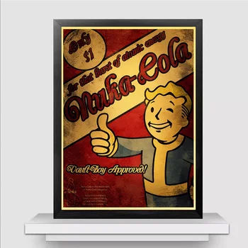 Fallout 3 4 Žaidimo Plakatas retro Plakato Retro Kraftpopieris Baras, Kavinė Namų kambarį Dekoro Tapybos Sienos menas