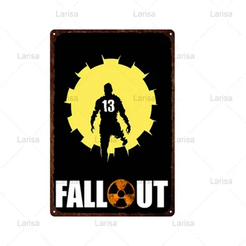 Fallout Metalo Plakatas Lenta Alavo Pasirašyti Senovinių Klasikinių Filmų Alavo Plakatas Sienų Dekoras Baras Namo Klubas Geležies Tapyba