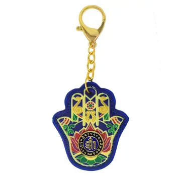 Feng Shui Hamsa Vertus Anti-Paskalos Amuletas Keychain W4140