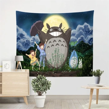 FFO Anime Mielas Totoro Gobelenas Gyvenimo Kambario Sienos Kabo TV Foną, Apimantis Apdailos Vasaros Stovykla Kilimėlis