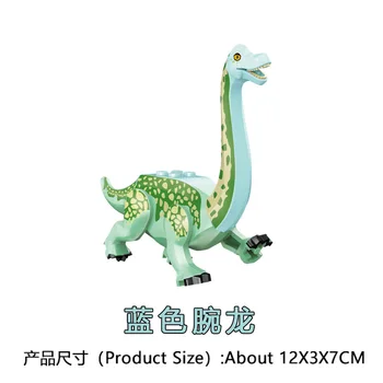 Fiksavimo Blokai Juros periodo Dinozaurai Tyrannosaurus Rex Wyvern Velociraptor Stegosaurus Blokai Surinkti Vaikų Žaislai