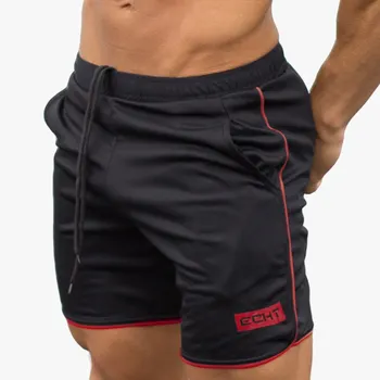 Fitneso šortai, prakaitas sugeriančios kvėpuojantis kelnes vasaros bėgimo sporto šortai fitneso greitai-džiovinimo vyrų naudotis jogger fitneso