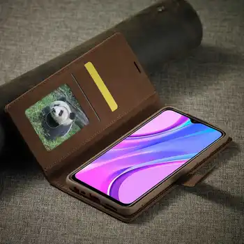 Flip Case For Xiaomi Redmi 8 8A 9 9A 9i 9C 9T Padengti Grubus PU Odos Coque Už Redmi 9 Premjero Atveju Stovėti Telefono Korpusas