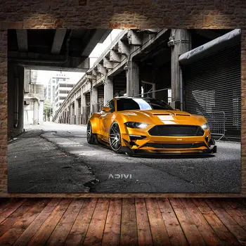 Ford Mustang GT Fastback Drobės Tapybos Plakatai ir Spausdina Namų Puošybai Sienos Meno Cuadros Gyvenimo Kambario, Miegamasis Neįrėminti