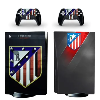 Futbolo Komanda PS5 Standartinis Diskas Odos Decal Padengti 5 PlayStation Konsolės ir 2 Kontroleriai PS5 Disko Odos, Vinilo Įklijos