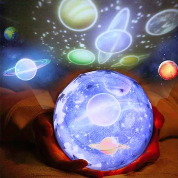 Galaxy projektorius Naktį, Šviesos, Žvaigždėtas Dangus Planetos Magija namų planetariumas Visatos LED Spalvinga Pasukti Mirksi Star kids lemputė dovanų