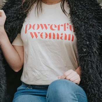 Galingas Moteris Marškinėlius Moterims Estetinės Streetwear Feminizmo Įkvėpti T-shirt Medvilnės Mergina Teisių Tumblr Ulzzang Viršūnes Dropshipping