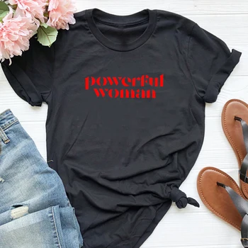 Galingas Moteris Marškinėlius Moterims Estetinės Streetwear Feminizmo Įkvėpti T-shirt Medvilnės Mergina Teisių Tumblr Ulzzang Viršūnes Dropshipping