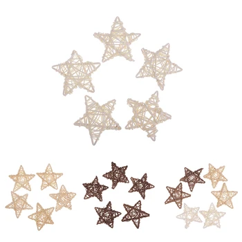 Gamtos Žvaigždės Formos Rotango Vytelių Kamuolys Kalėdų Medžio Rotango Vytelių Kamuolys Papuošalų Sode Vestuves Apdailos 7cm
