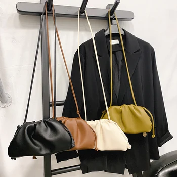 Garsaus prabangių firminio stiliaus moteris maišai, dėklas Debesis maišelį moterų Minkštas Rankinėje kietos odos rankinės sankabos kokybės moteriški krepšiai