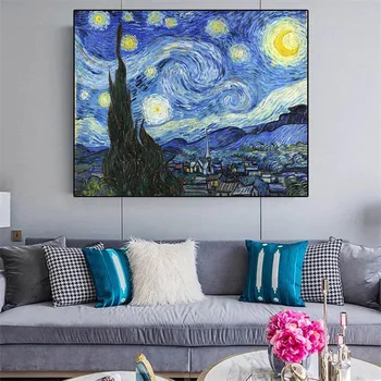 Garsaus tapytojo Van Gogh aliejaus tapybai abstraktus peizažas drobė, aliejus, tapyba, plakatų ir grafikos namų sienų apdaila dažymas
