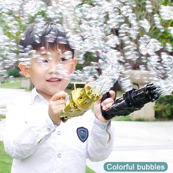 Gatling bubble gun mini toy machine gun Vandens burbulas žaislas lauke, vaikų žaidimai, žaislai berniukas 10 žaisliniai ginklai iš cs go Muilo burbulus